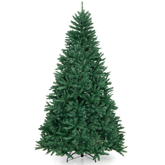 7.5 Feet Artificial Christmas Tree with Folding Metal Stand, ASSEMBLED