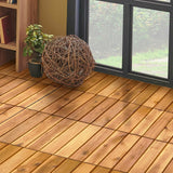 SPECIAL, 27 Pieces Acacia Wood Interlocking Patio Deck Tile