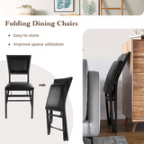 Set of 2 Metal Folding Dining Chair with Space Saving Design