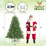 6 Feet Pre-lit Artificial Christmas Tree with Branch Tips and LED Lights-6 ft