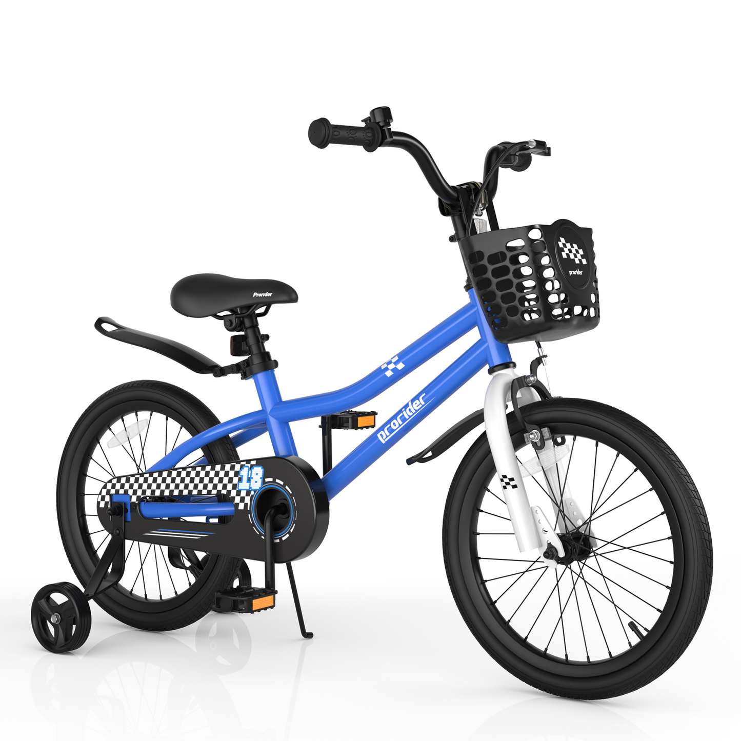 18 Inch Kids Bike with Removable Training Wheels-Navy