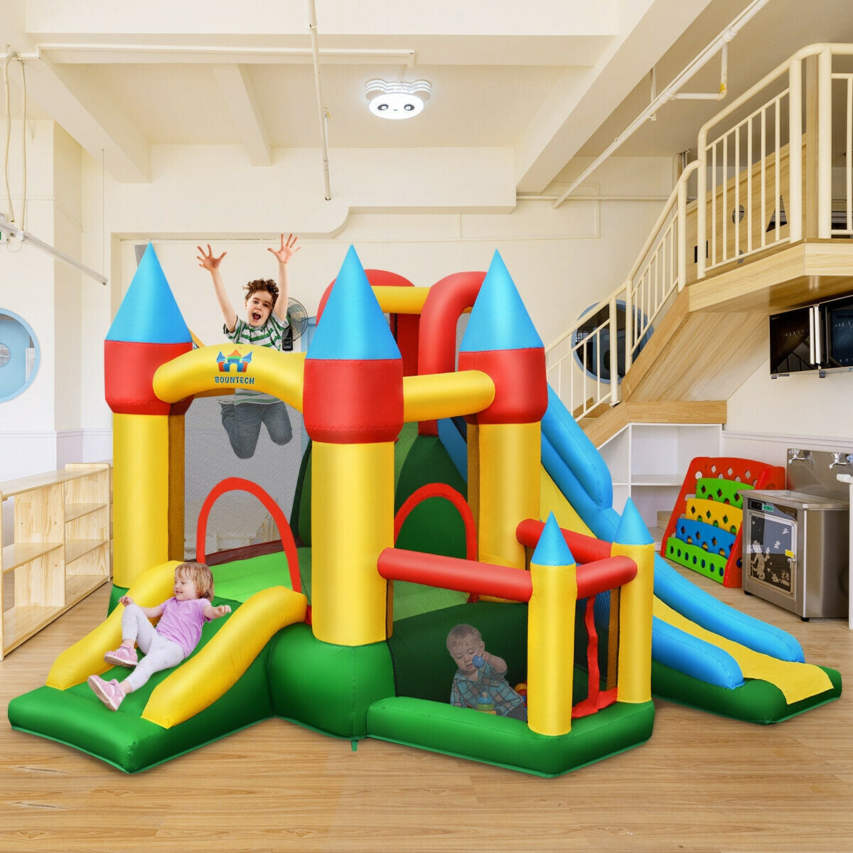 Kids Inflatable Dual Slide Jumping Castle with 780W Blower, 1 box