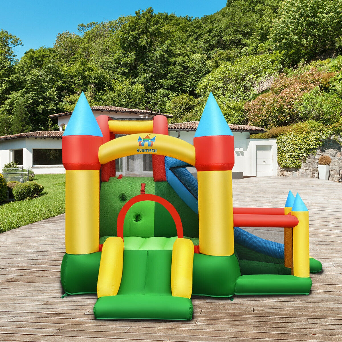 Kids Inflatable Dual Slide Jumping Castle with 780W Blower, 1 box