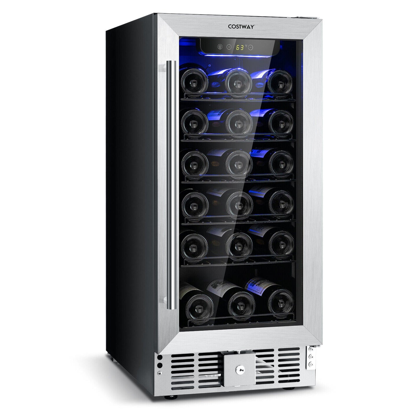 15 Inch 30-Bottle Wine Cooler with Temperature Memory-Silver (Scratch and Dent)