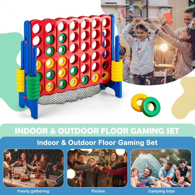 Extra Large, 41``x 47``,  4-to-Score Giant Game Set with Net Storage-Blue, 1 box