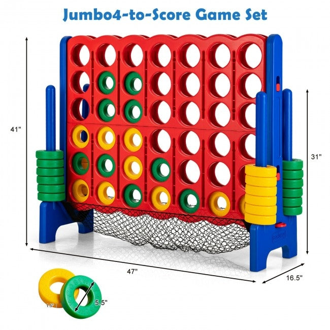 Extra Large, 41``x 47``,  4-to-Score Giant Game Set with Net Storage-Blue, 1 box