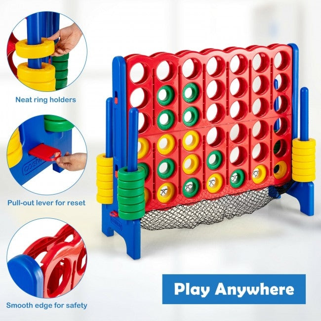 Extra Large, 41``x 47``,  4-to-Score Giant Game Set with Net Storage-Blue, 1 box