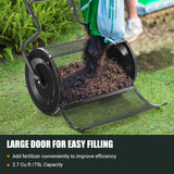 *SPECIAL* - 24” Peat Moss Spreader with Upgrade Side Latches and U-shape Handle-Black - Unassembled