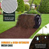 *SPECIAL* - 24” Peat Moss Spreader with Upgrade Side Latches and U-shape Handle-Black - Unassembled