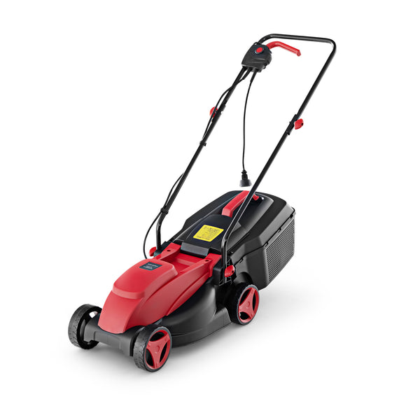 *SPECIAL* - 12-AMP 13.5 Inch Adjustable Electric Corded Lawn Mower with Collection Box-Red