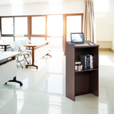 Wooden Floor Standing Podium Speaking Lectern - Fully Assembled