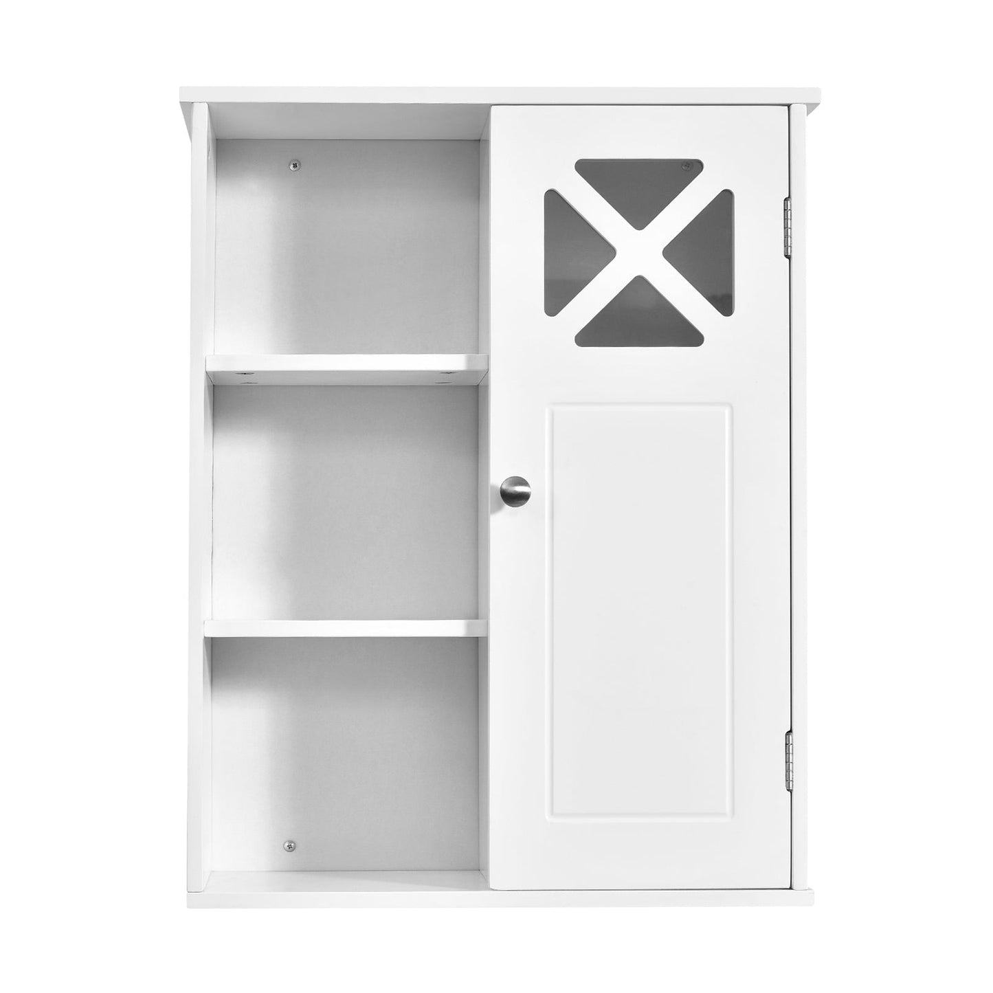 2-Tier Multipurpose Wall-Mounted Cabinet Bathroom Storage, Fully Assembled
