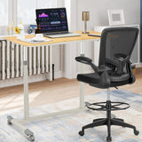 Height Adjustable Computer Desk Sit to Stand Rolling Notebook Table -Natural, Fully Assembled