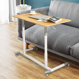 Height Adjustable Computer Desk Sit to Stand Rolling Notebook Table -Natural, Fully Assembled