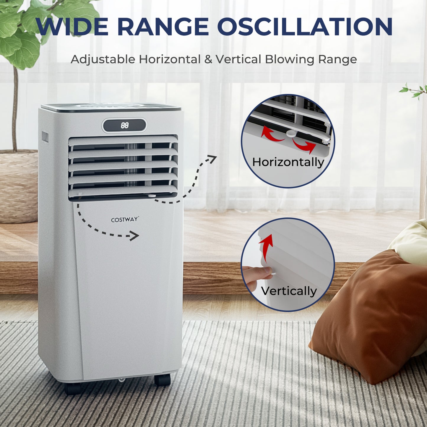 *SPECIAL SAVINGS* - 10000 BTU 4-in-1 Portable Air Conditioner with Dehumidifier and Fan Mode, Remote-White