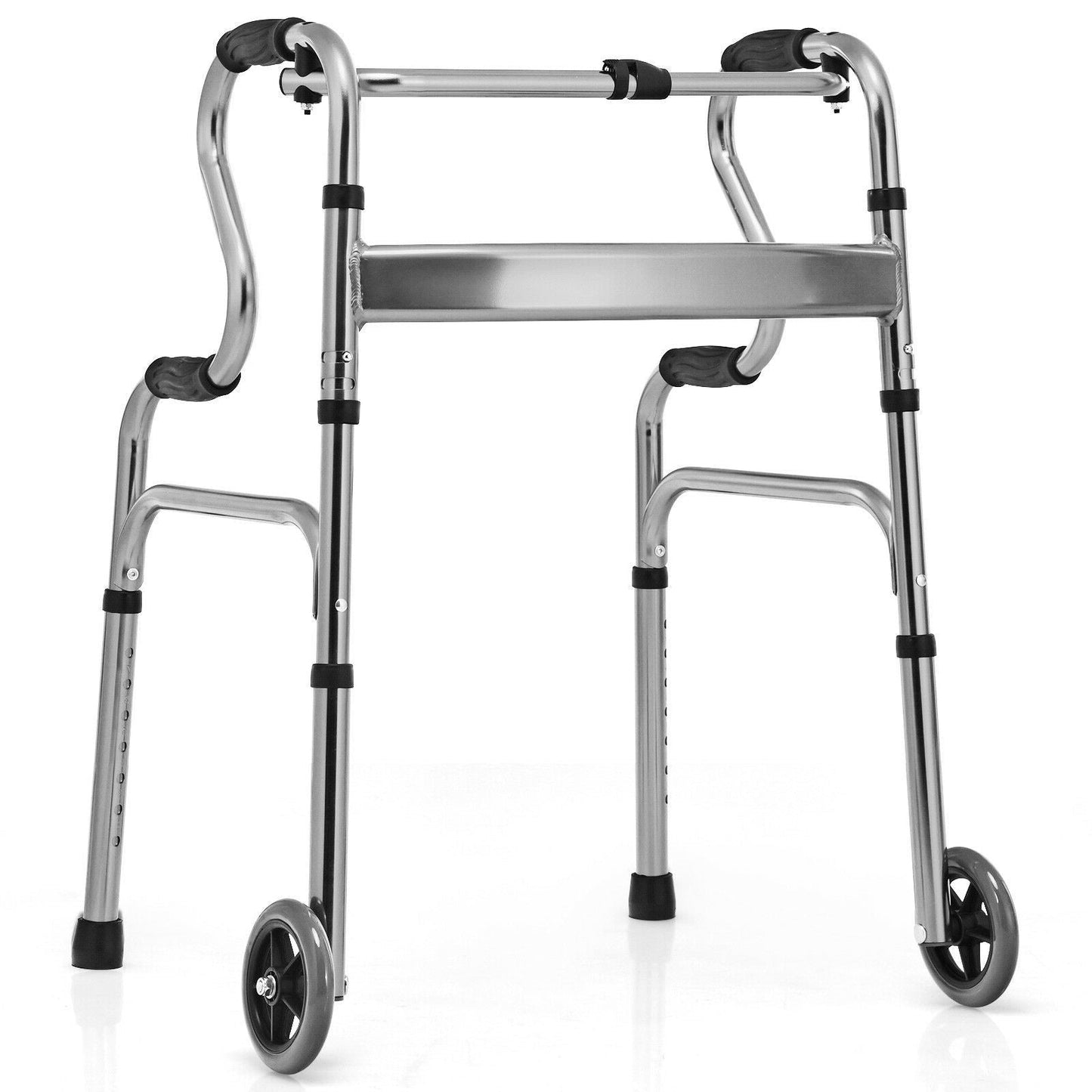 NO TAX, Aluminum Heavy-Duty Folding Wheeled Stand-Assist Walker-Gray (Copy)