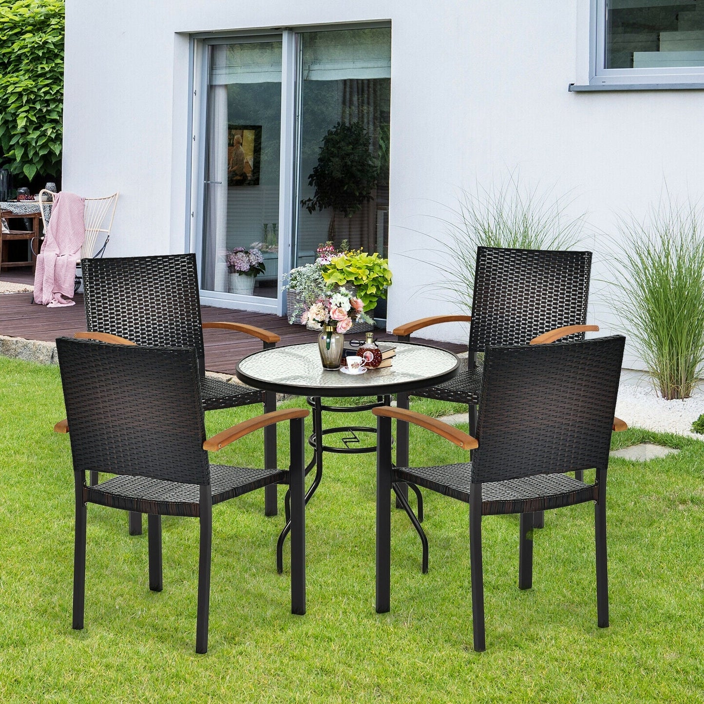 Outdoor  Rattan Chair  - Scratch and Dent Special, Fully Assembled