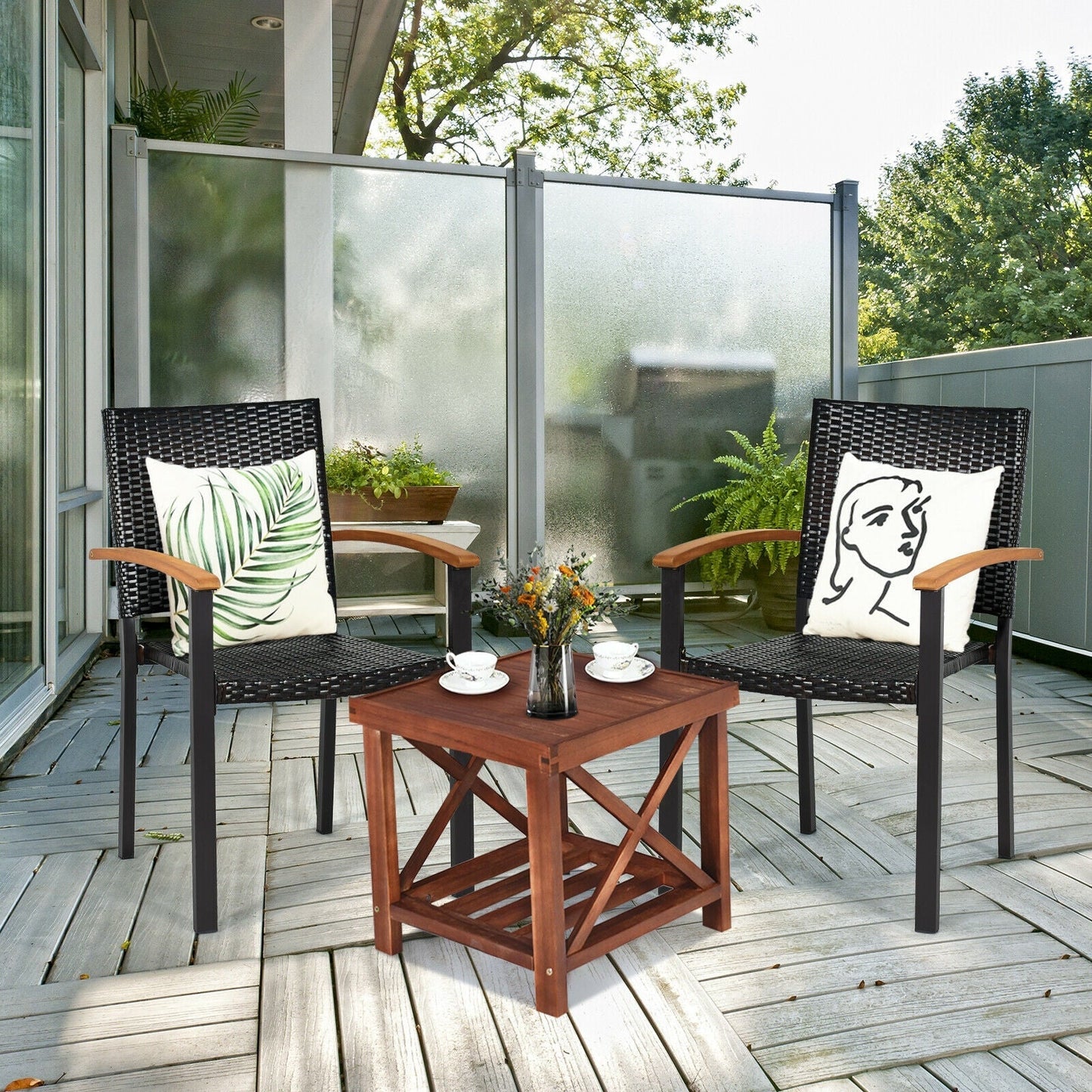 Outdoor  Rattan Chair  - Scratch and Dent Special, Fully Assembled
