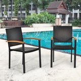 Outdoor 3 Piece Patio Dining Chair with Powder-coated Steel Frame - Scratch and Dent