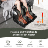 Special - Foot and Calf Massager with Heat Vibration Deep Kneading and Shiatsu-Black