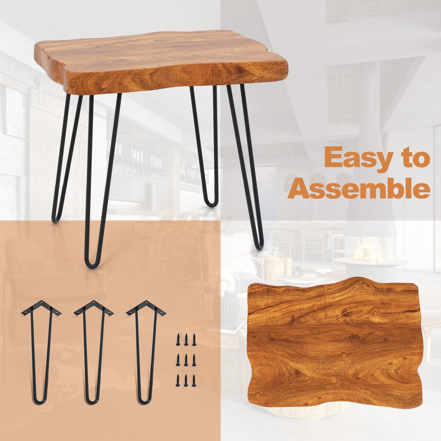 Rectangular Reclaimed Recycled Teak Wood End Table