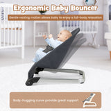 Baby Bouncer Seat with Aluminum and Metal Frame-Gray