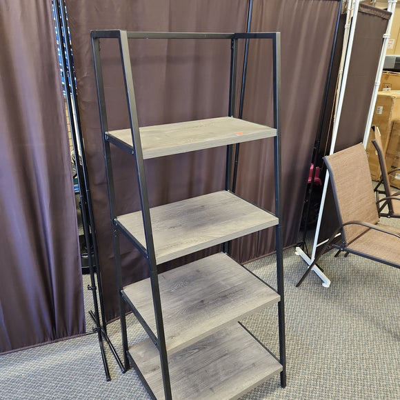 4-Tier Bookshelf with Metal Frame and Adjustable Foot Pads - Scratch and Dent