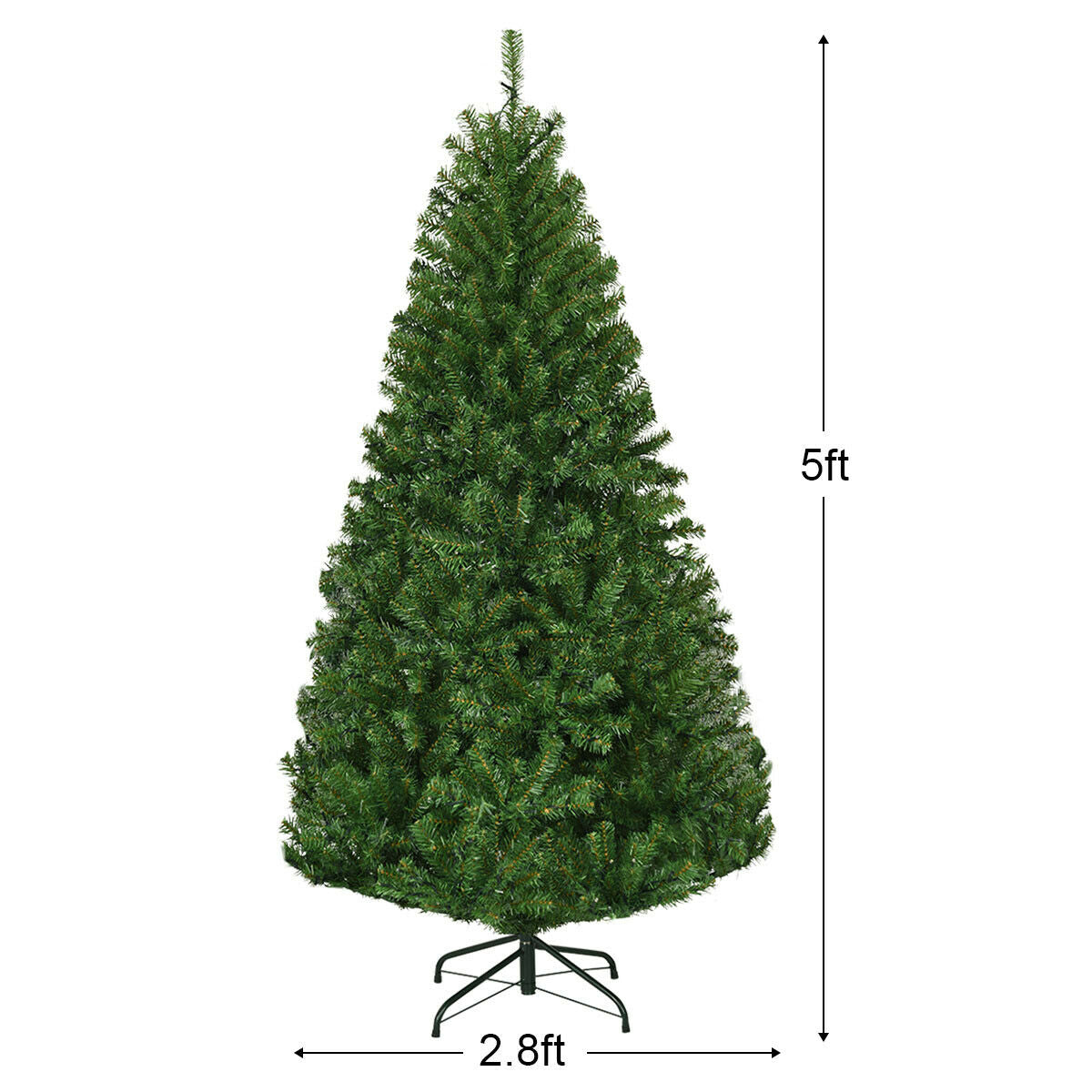 SPECIAL, NOT ALL LIGHTS WORKING Artificial Prelit Premium Hinged Christmas Tree-5 ft, muti or warm white, assembled, final sale