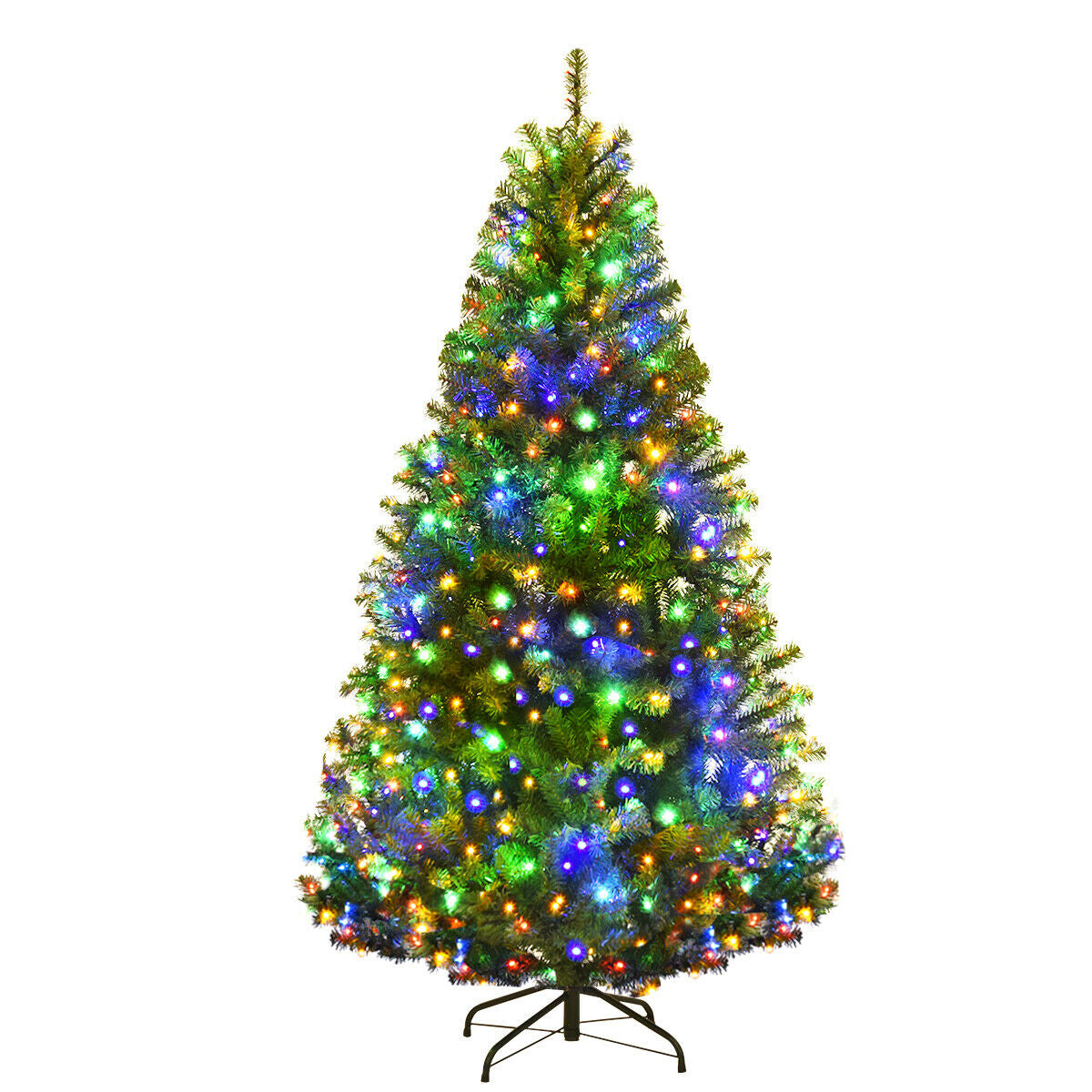 SPECIAL, NOT ALL LIGHTS WORKING Artificial Prelit Premium Hinged Christmas Tree-5 ft, muti or warm white, assembled, final sale