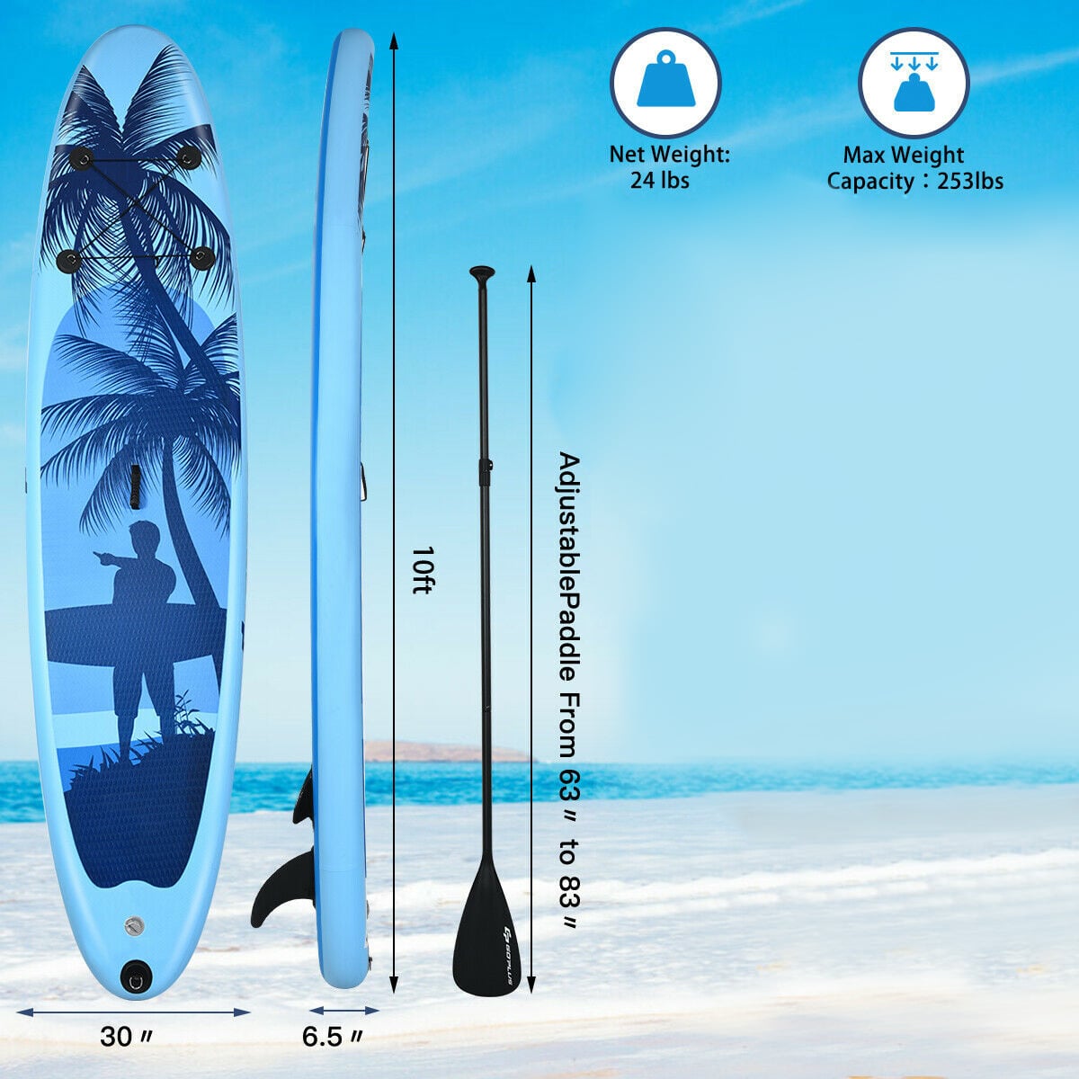 Adult Youth  Inflatable Stand Up Paddle Board-M test