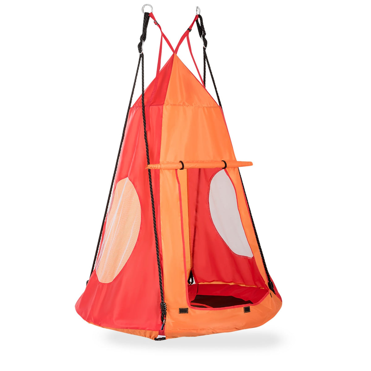 2-in-1 40 Inch Kids Hanging Chair Detachable Swing Tent Set-Orange test