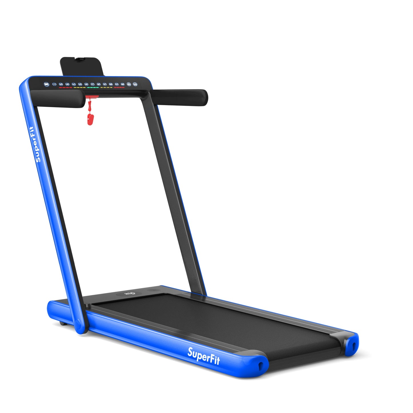 SPECIAL - 2-in-1 Electric Motorized Health and Fitness Folding Treadmill with Dual Display-Blue (Max265 lbs)