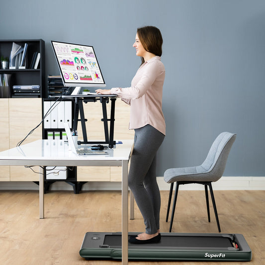 SPECIAL - 2-in-1 Electric Fitness Folding Treadmill-Green MAX 265 lbs (Shipping Damage)