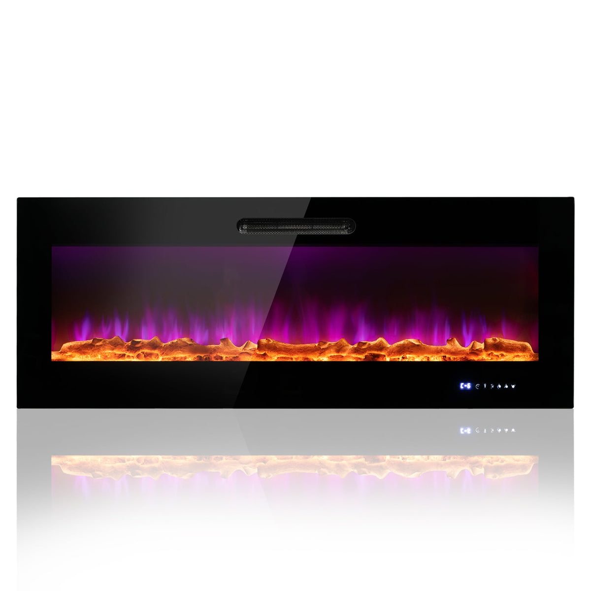 50/60 Inch Wall Mounted Recessed Electric Fireplace, MISSING REMOTE