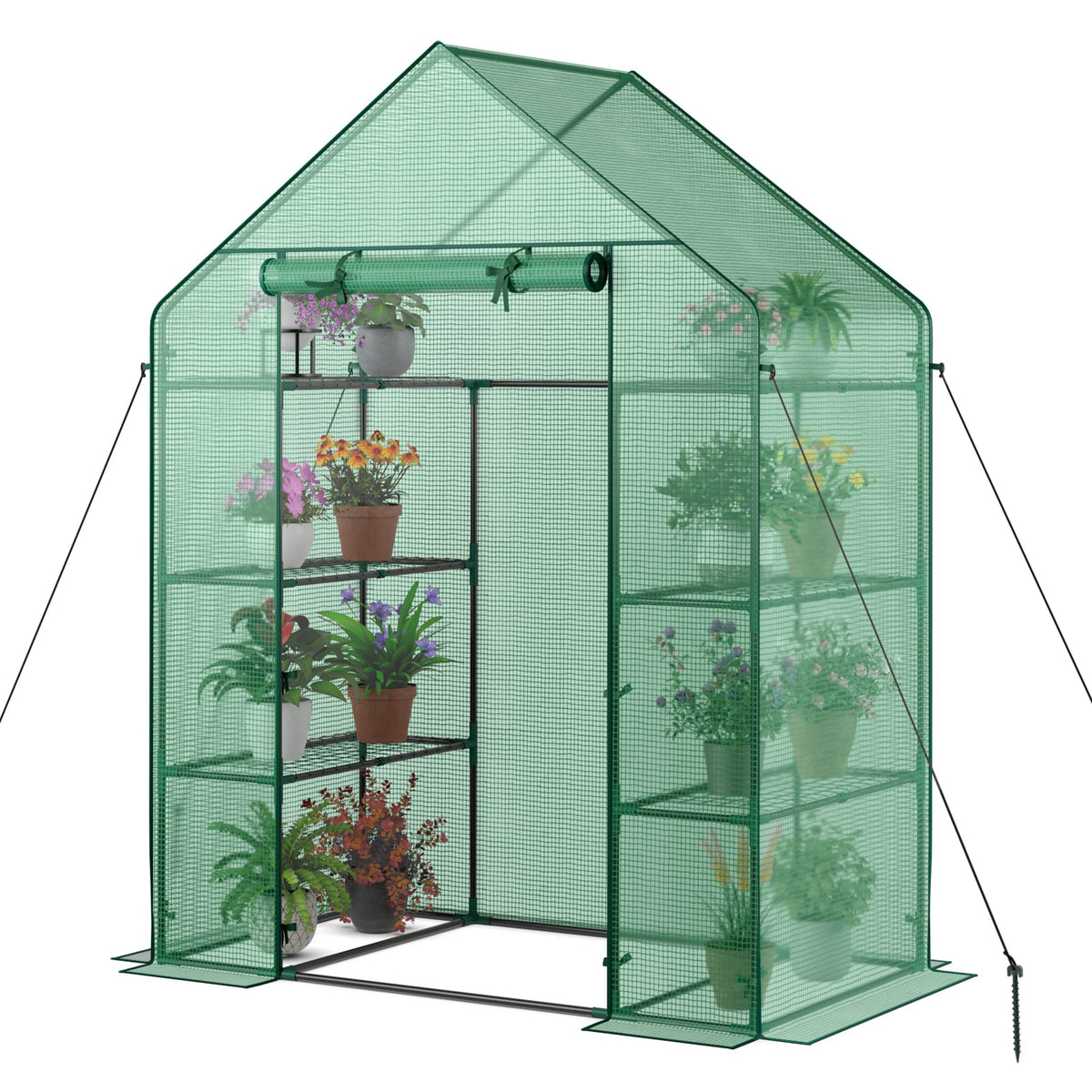 Mini Portable 4 Tier 8 Shelves Walk-in Plant Greenhouse