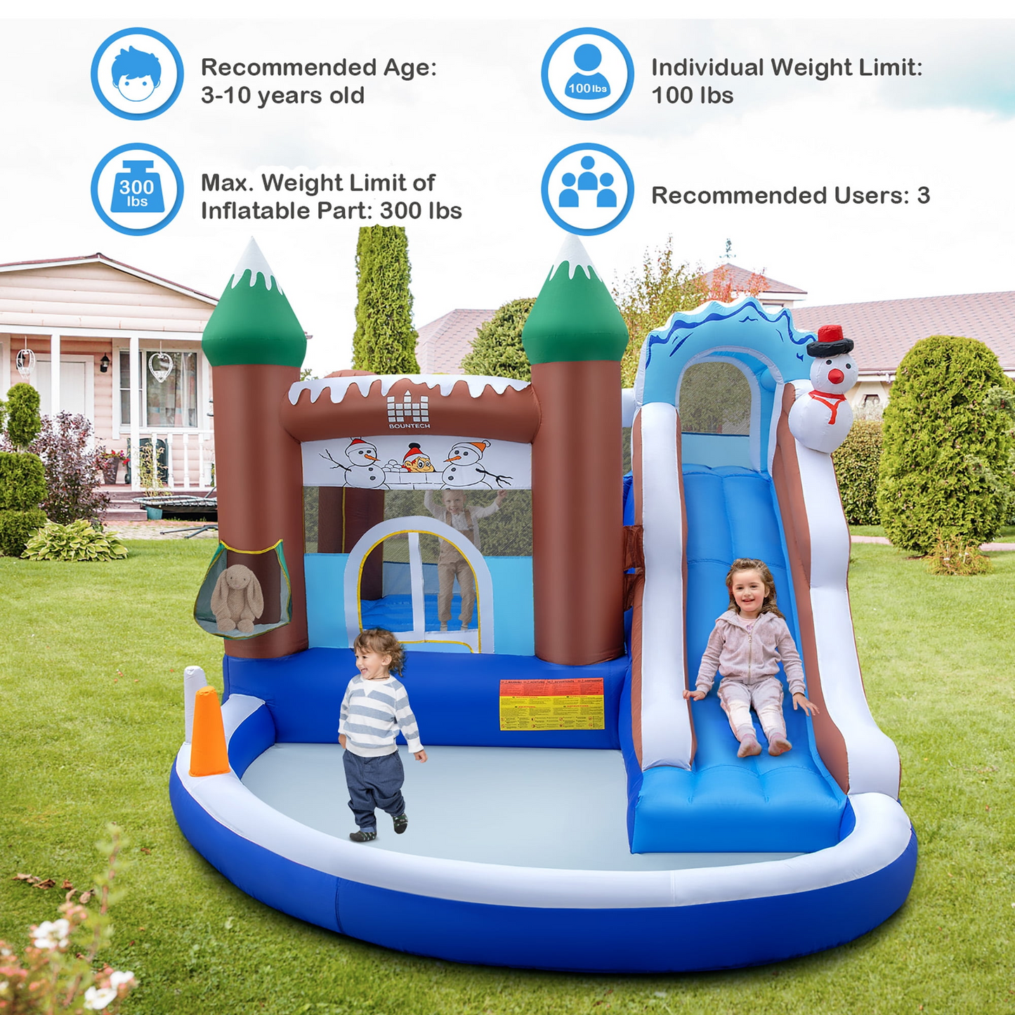 Inflatable Bounce House Special, Customer return, Clean, Tested, without blower