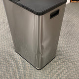 16 Gallons Steel Step On Trash Can, SCRATCH & DENT, LEFT BACK CORNER,SPECIAL