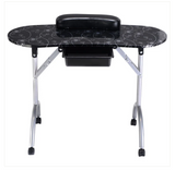 Manicure Nail Table Portable Station Desk - Black