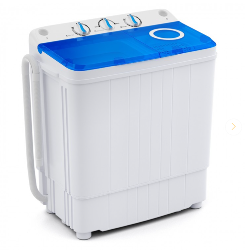 17.6lbs Compact Portable Washer Twin Tub Combo with Gravity Drain (Ours has a Blue Top)