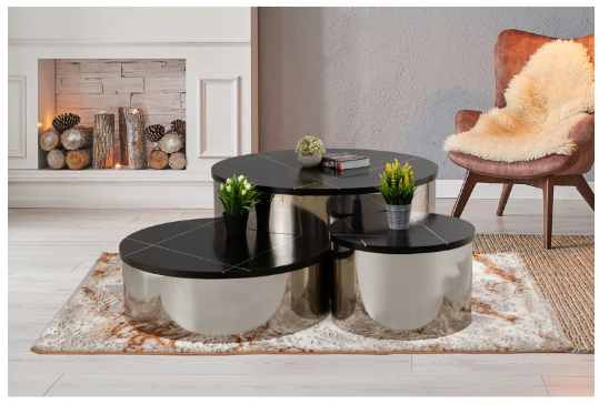 Table Scretch *SPECIAL* - 3pc Solid Wood Top Coffee Table - (Scratch and Dent ...