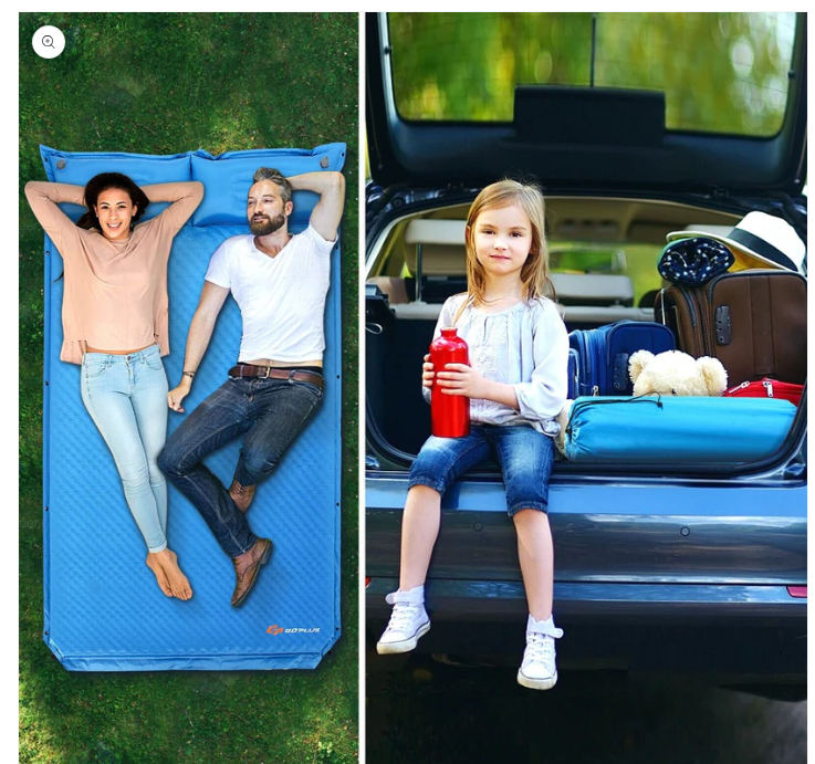 Self-Inflating Camping Outdoor Sleeping Mat with Pillows Bag