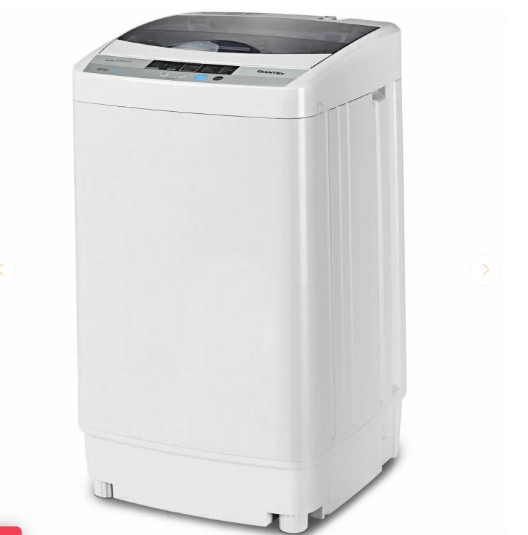 Full-Automatic Washing Machine Portable Compact 1.34 Cu.ft Laundry Washer Spin with Drain Pump, 10 programs 8 Water Level Selections with LED Display 12 Lbs Capacity