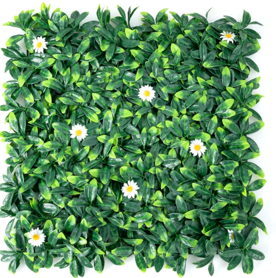 12 Pcs - 20 x 20inch Artificial Daisy Hedge Plant Privacy Fence Hedge Panels