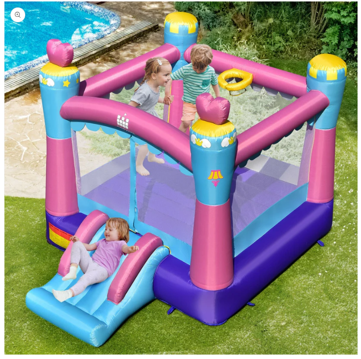 3-in-1 Princess Theme Inflatable Castle -  Blower not included, sold separately