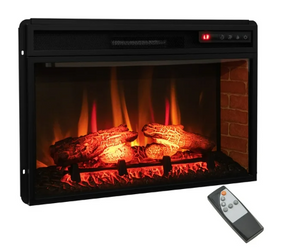 1400W 26 Inch Electric Fireplace Insert 4777 BTU Recessed Freestanding Fireplace w/ Remote