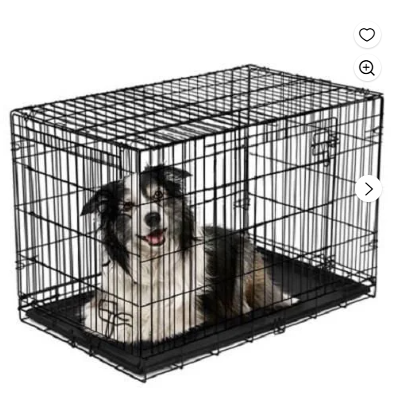 42 Inch Life Double-Door Metal Wire Dog Crate (1 Box)