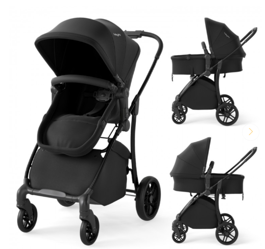 SPECIAL, 2 in 1 Baby Stroller, High Landscape Infant Stroller - (Black) (Customer Return)