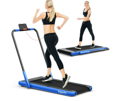 CLEARANCE SPECIAL-Folding Under Desk Treadmill-Blue(Max265 LBS)-Shipping Damage