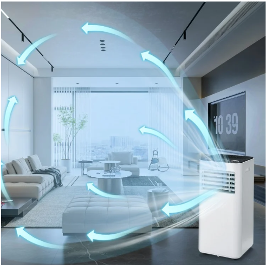 10000 BTU Portable Air Conditioner with Fan Dehumidifier Sleep Mode-White (Customer Return)(1 Box)