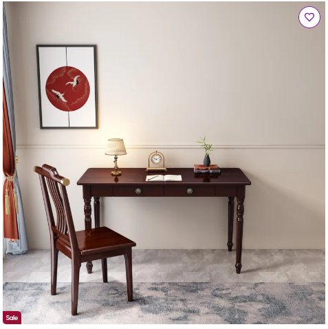 Ceryss Rectangle Solid Wood Writing Desk Home Office Computer Desk (Scratch and Dent)